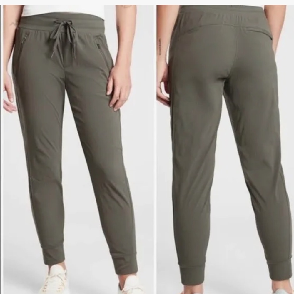 ATHLETA North Trekkie Joggers in Olive sz 10